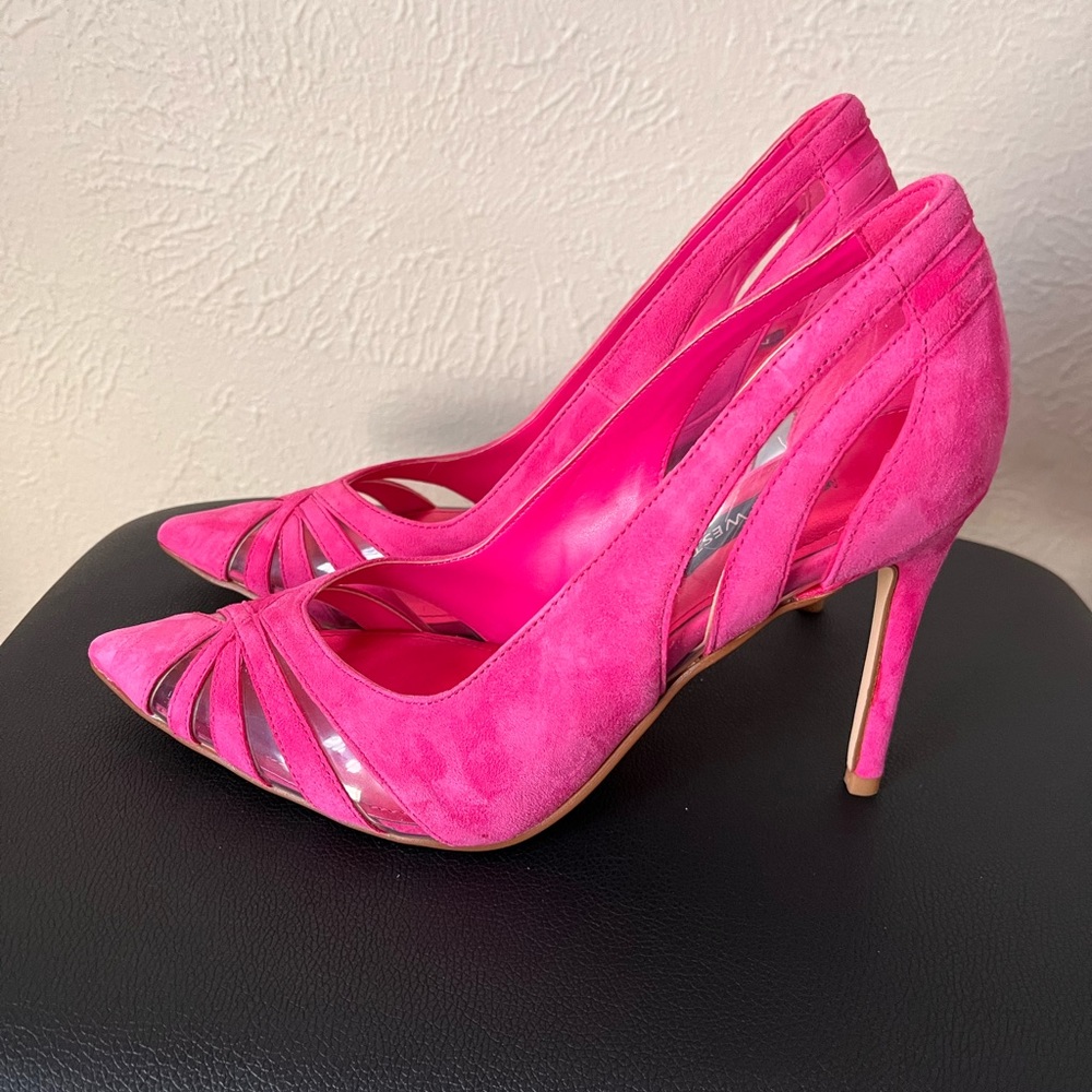 Pink heels Steve Madden size 8